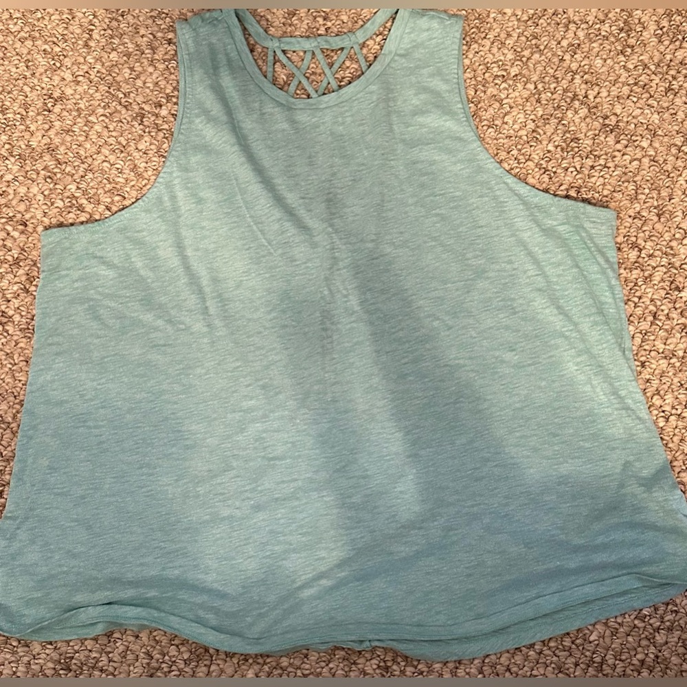 Maurice’s back lattice blue tank -2XL